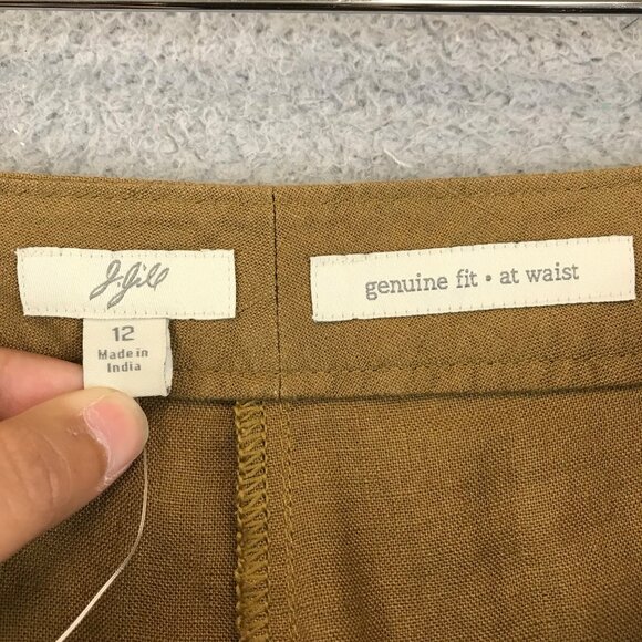 New J Jill Sandalwood Wide Leg Genuine Fit Linen Pants size 12 - Picture 3 of 12
